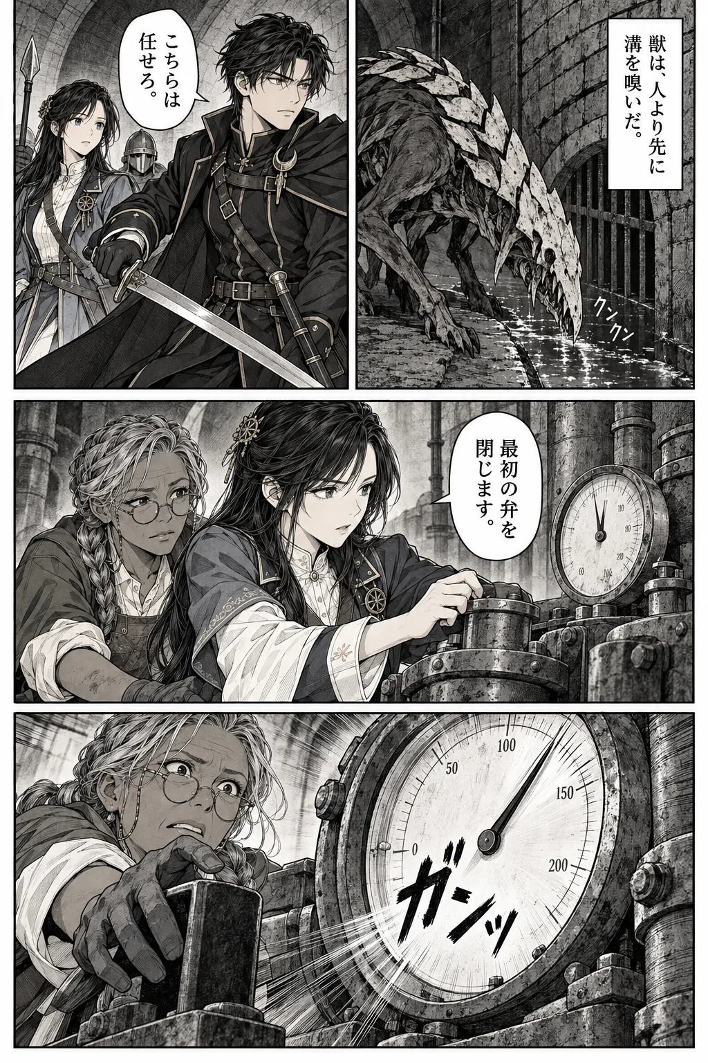 Unexpected encounter in another world, Chapter 1: Beneath the Golden City. Japanese story page 10.