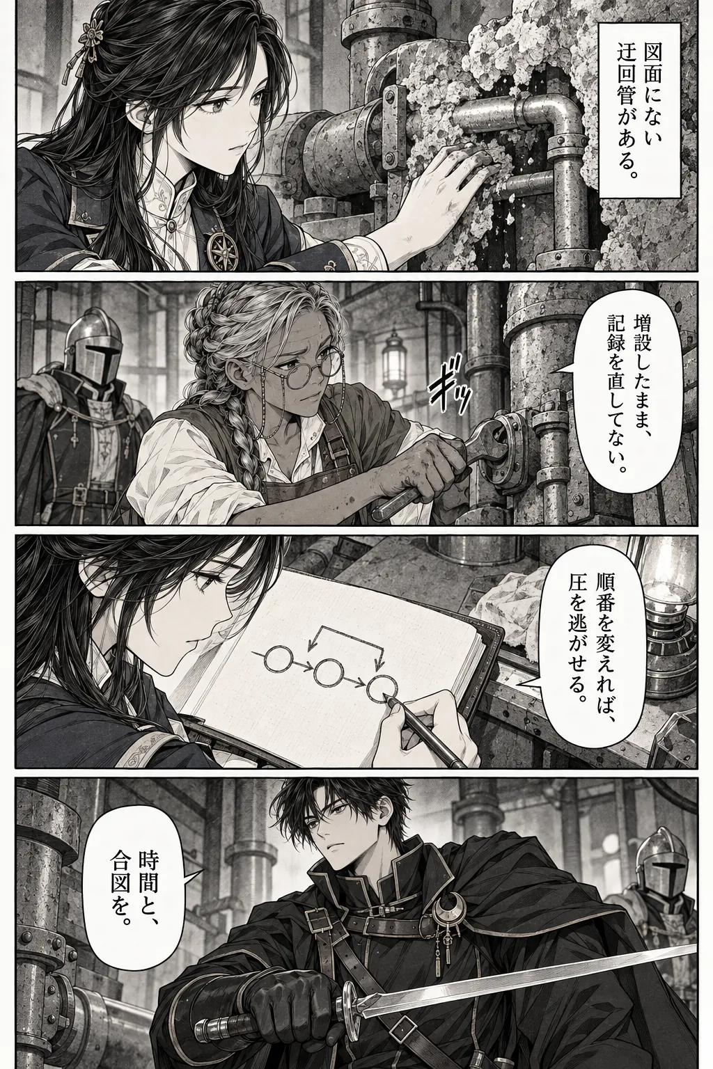 Unexpected encounter in another world, Chapter 1: Beneath the Golden City. Japanese story page 12.