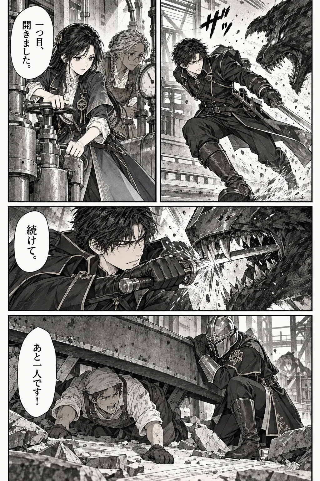 Unexpected encounter in another world, Chapter 1: Beneath the Golden City. Japanese story page 14.