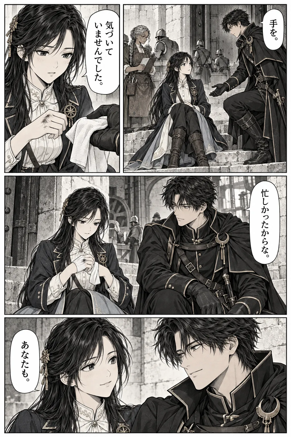Unexpected encounter in another world, Chapter 1: Beneath the Golden City. Japanese story page 18.
