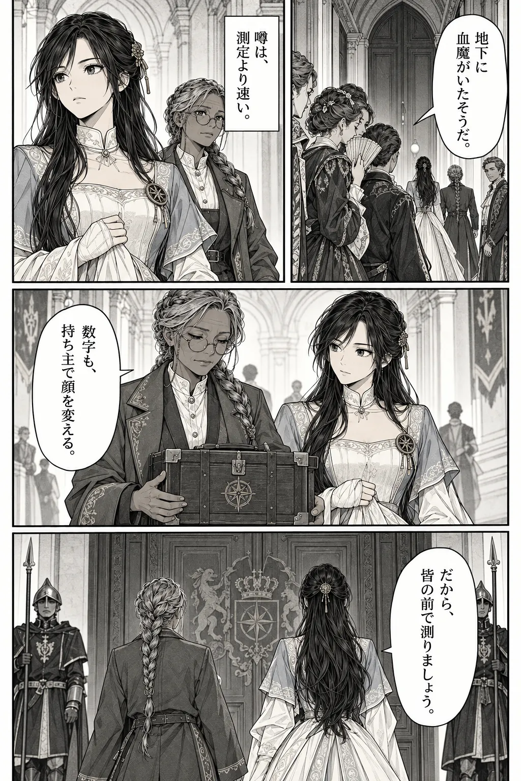 Unexpected encounter in another world, Chapter 2: The Prince at the Hearing. Japanese story page 2.