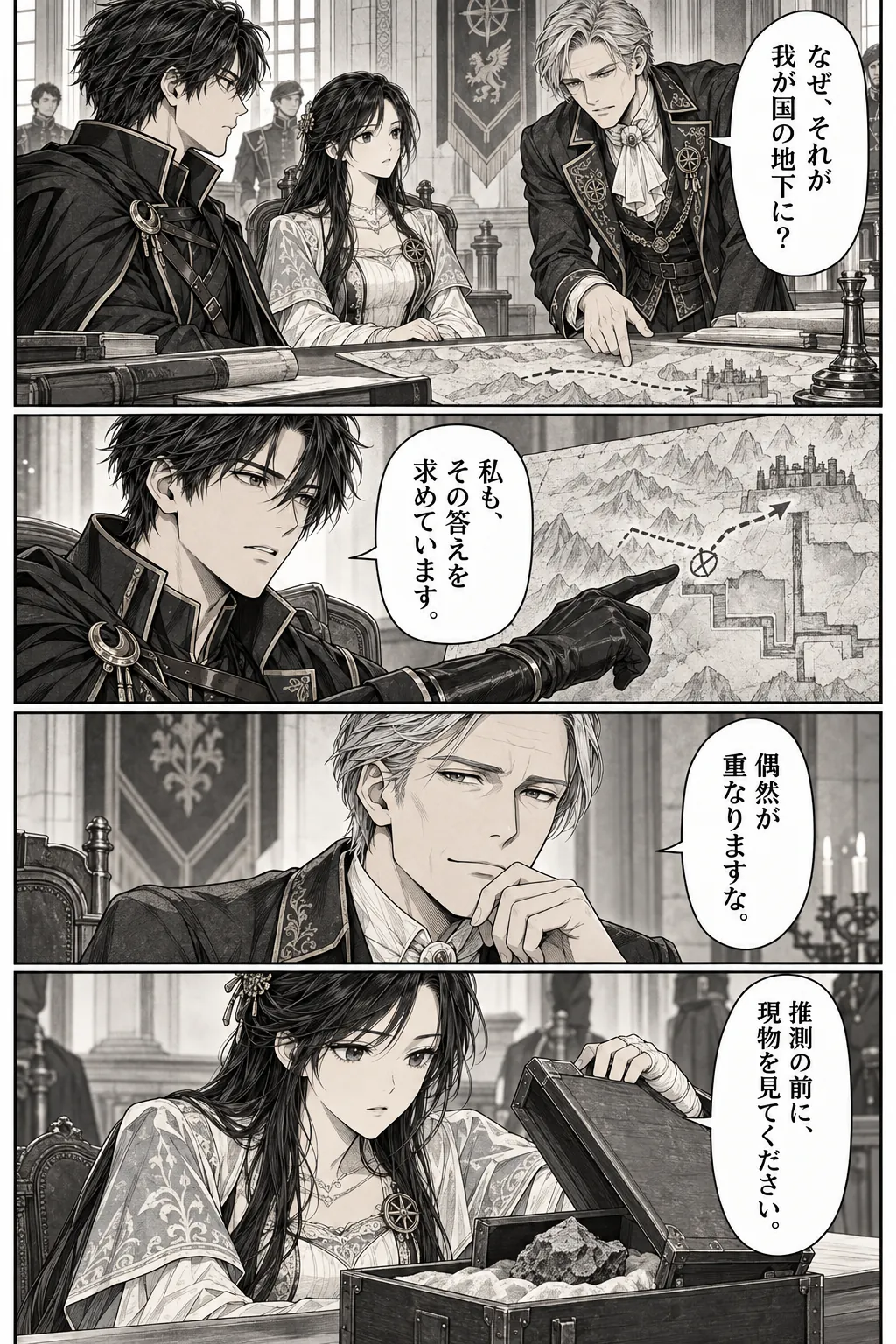 Unexpected encounter in another world, Chapter 2: The Prince at the Hearing. Japanese story page 8.