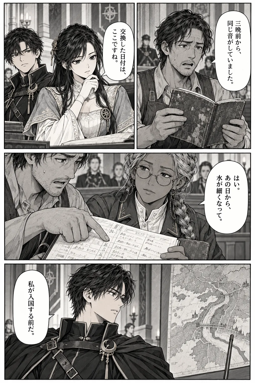 Unexpected encounter in another world, Chapter 2: The Prince at the Hearing. Japanese story page 10.