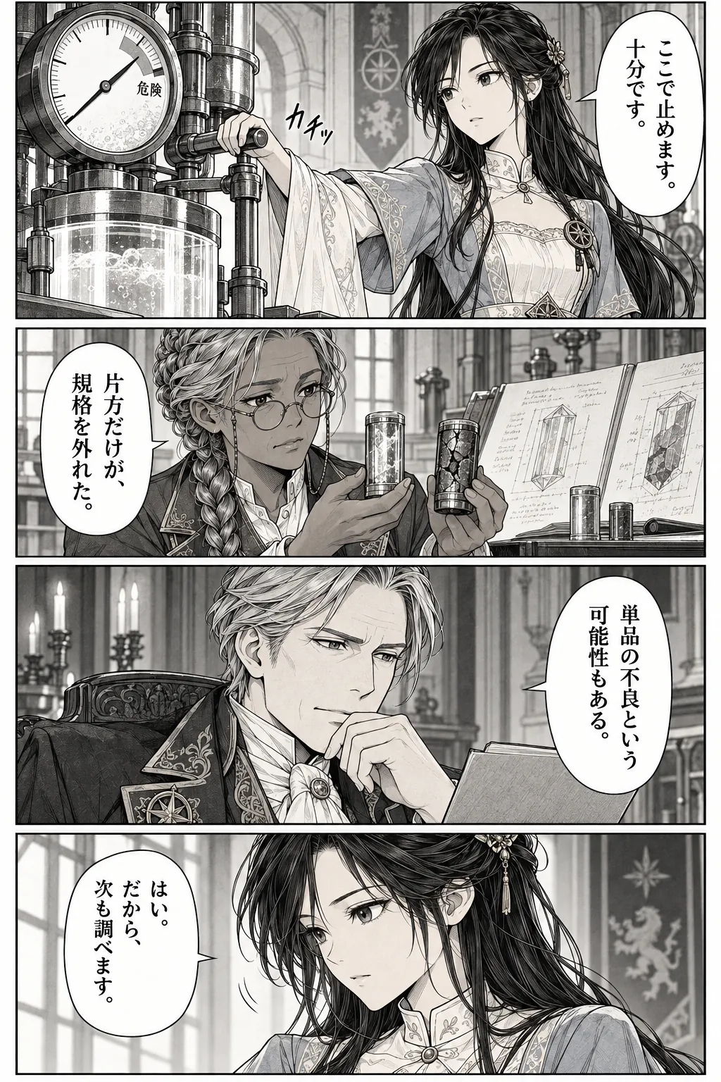 Unexpected encounter in another world, Chapter 2: The Prince at the Hearing. Japanese story page 16.