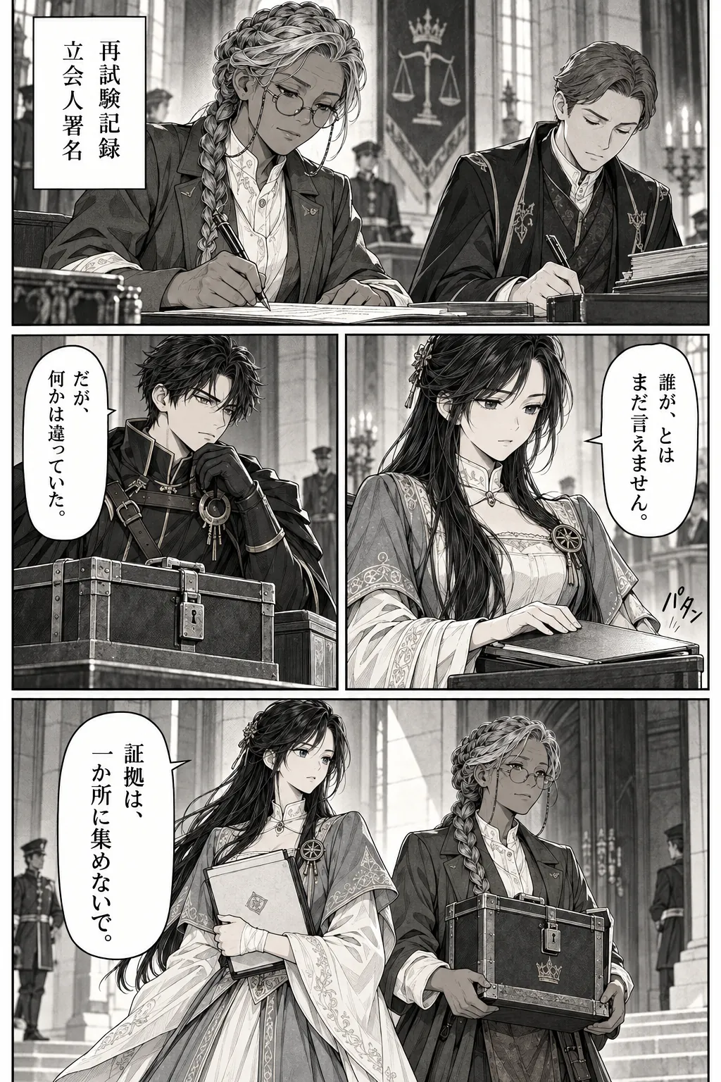Unexpected encounter in another world, Chapter 2: The Prince at the Hearing. Japanese story page 17.