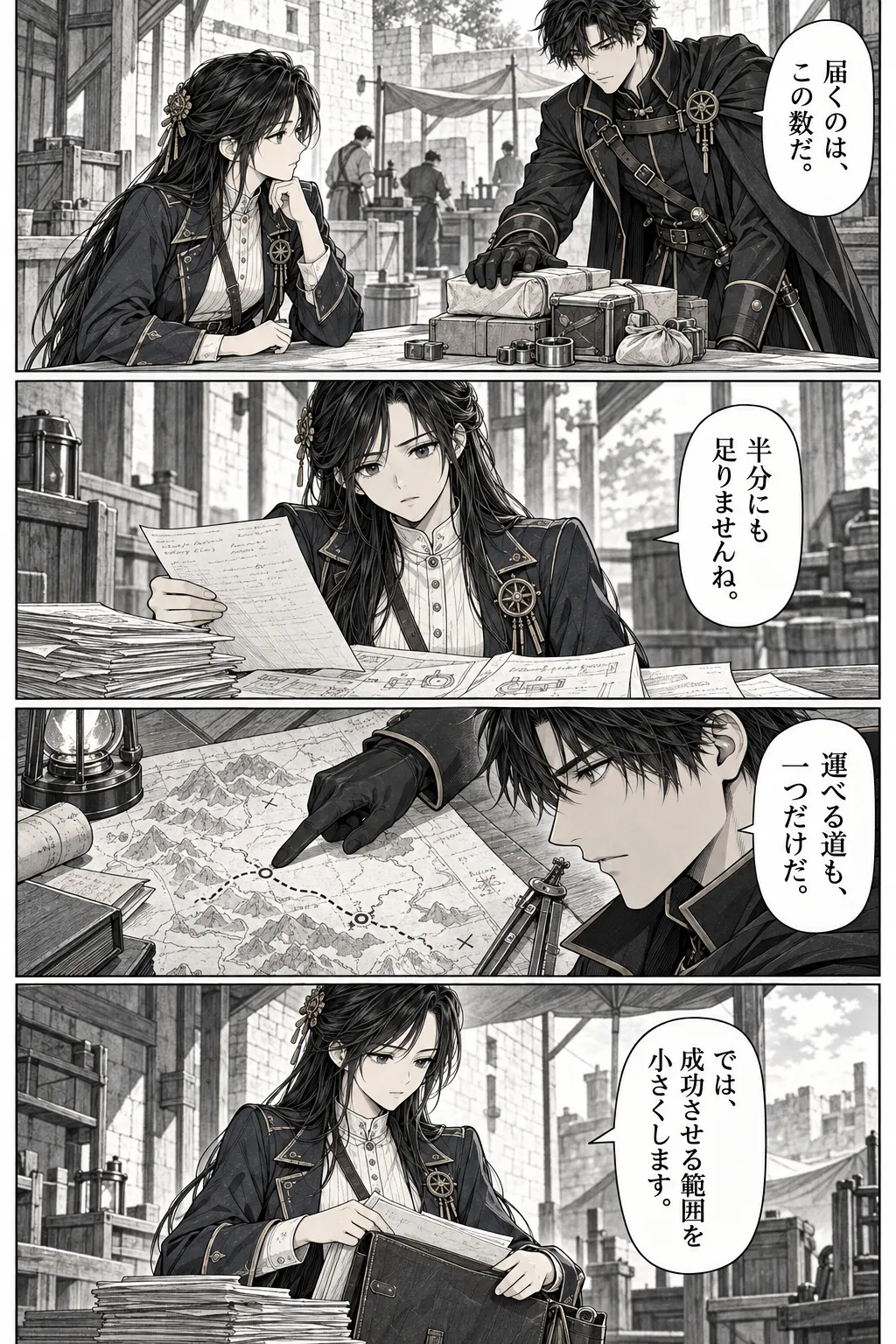 Unexpected encounter in another world, Chapter 3: The First Repair. Japanese story page 4.