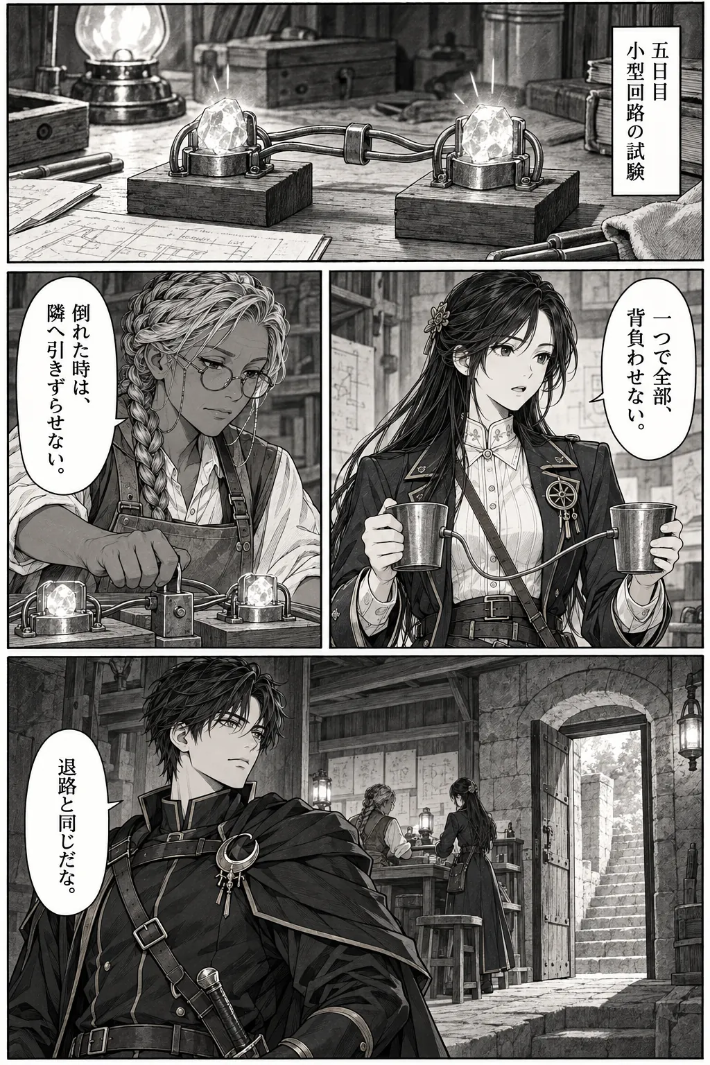 Unexpected encounter in another world, Chapter 3: The First Repair. Japanese story page 5.