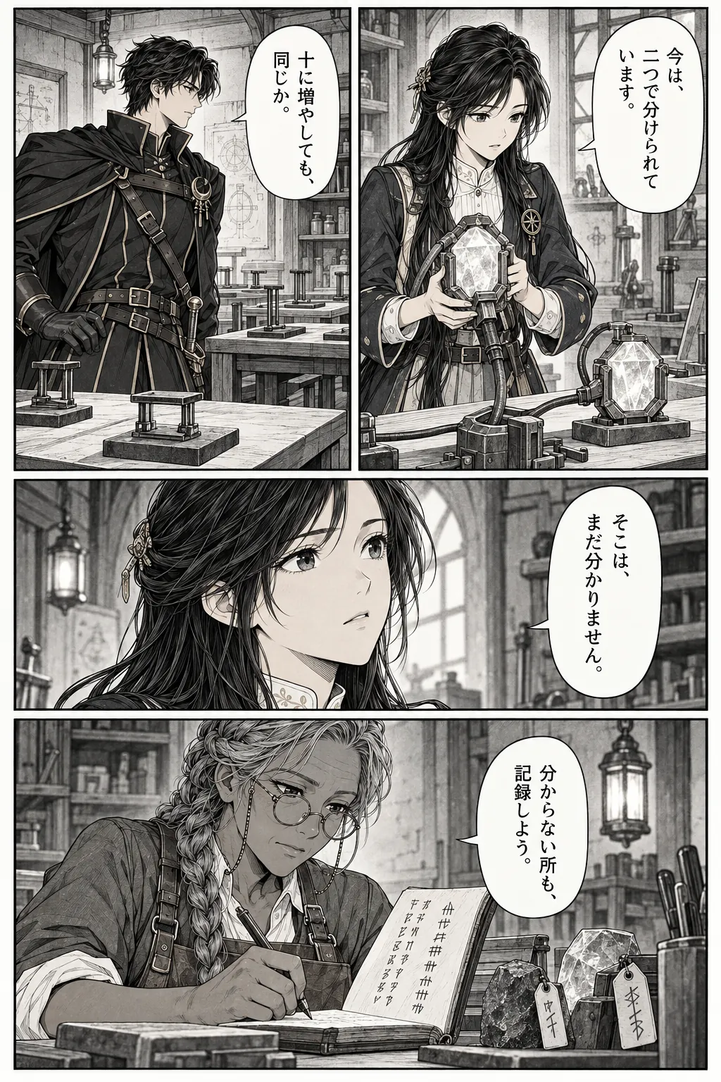 Unexpected encounter in another world, Chapter 3: The First Repair. Japanese story page 6.