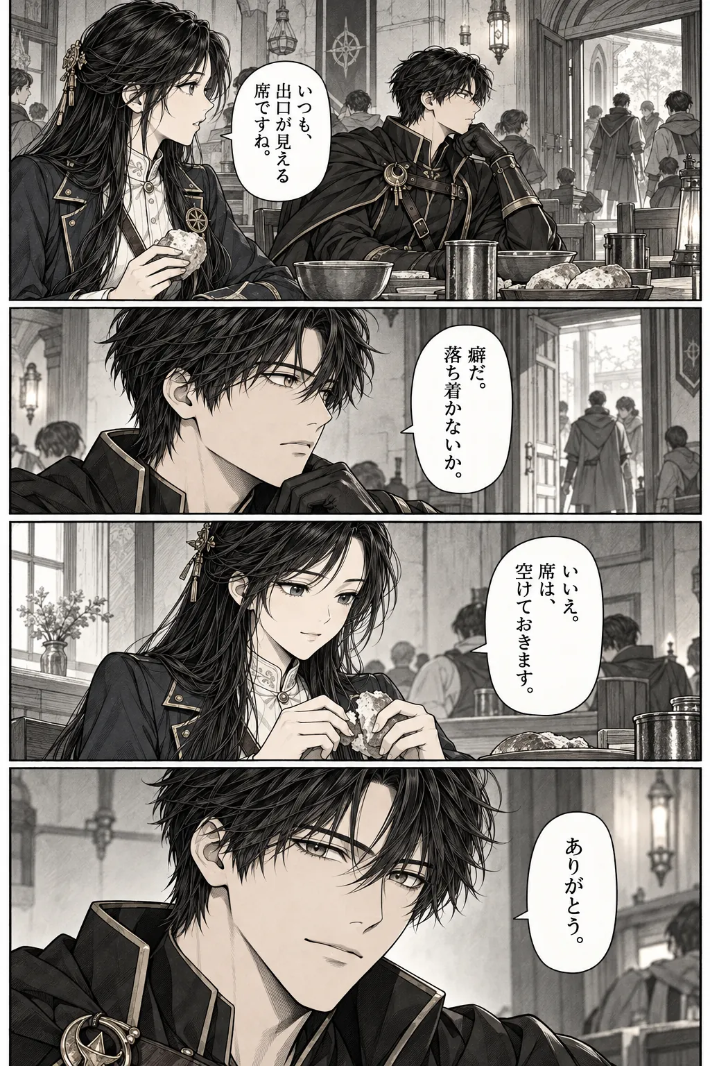 Unexpected encounter in another world, Chapter 3: The First Repair. Japanese story page 8.