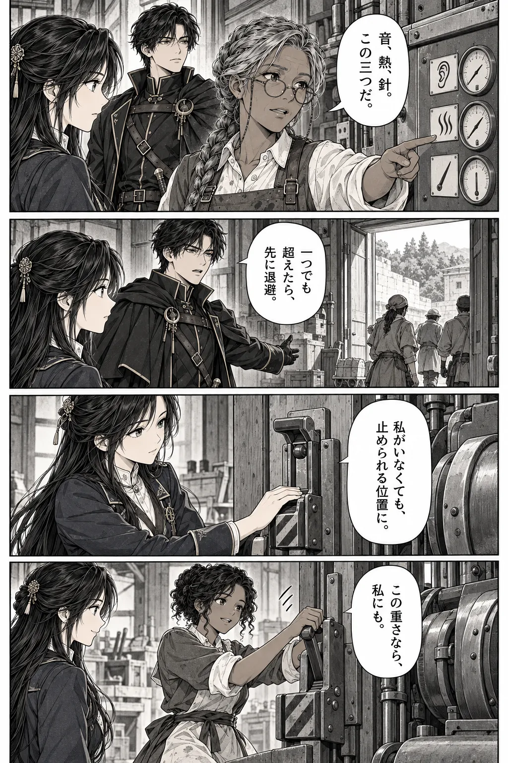 Unexpected encounter in another world, Chapter 3: The First Repair. Japanese story page 12.