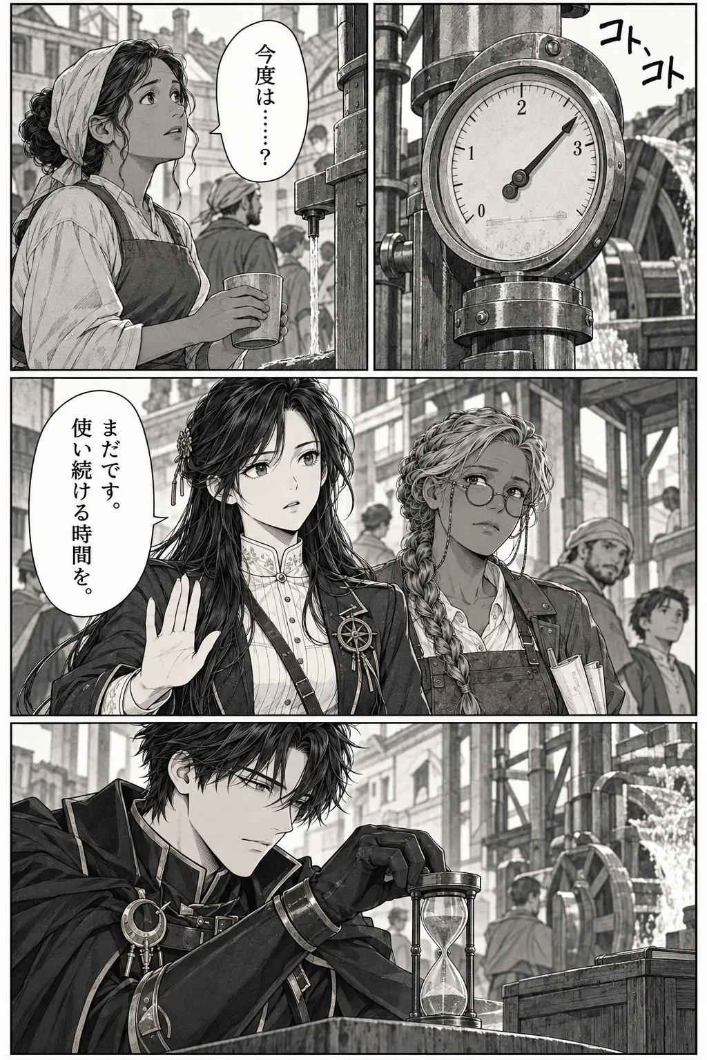 Unexpected encounter in another world, Chapter 3: The First Repair. Japanese story page 14.