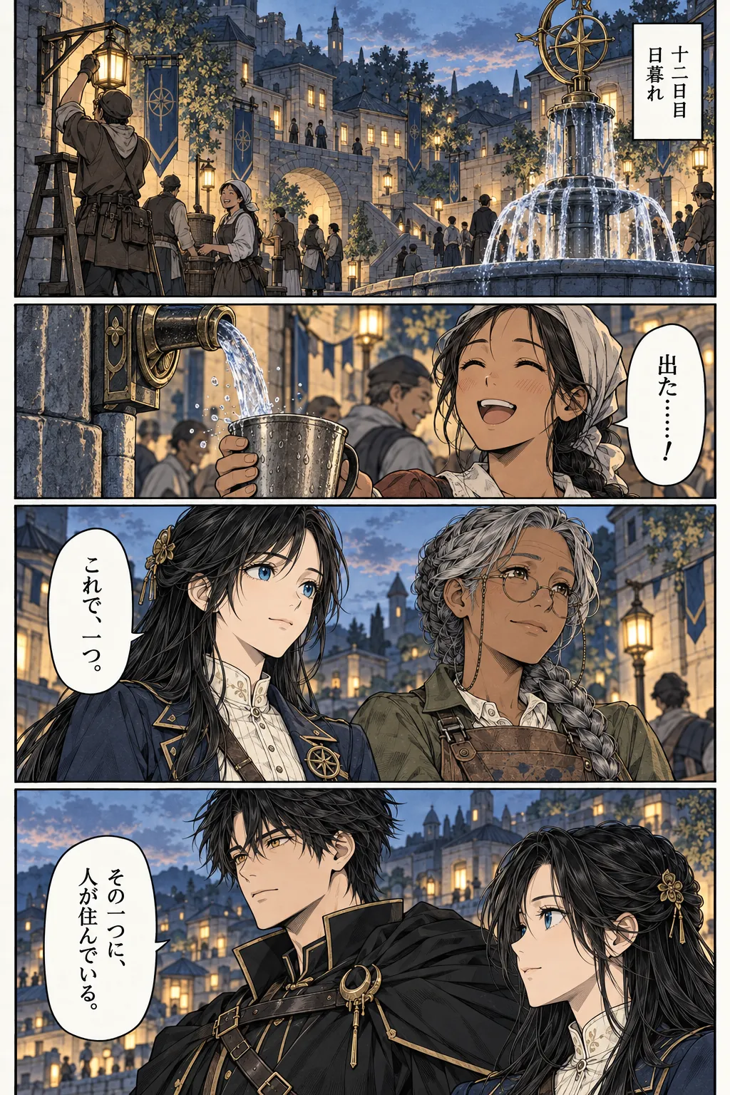 Unexpected encounter in another world, Chapter 3: The First Repair. Japanese story page 16.