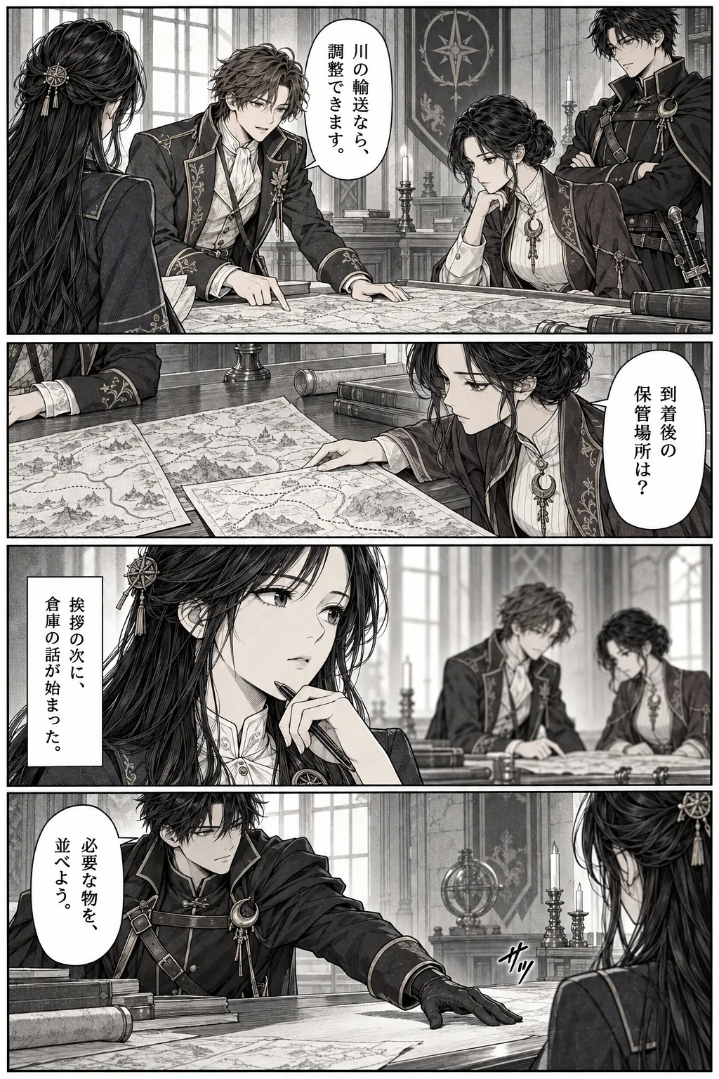 Unexpected encounter in another world, Chapter 4: Guests with Different Intentions. Japanese story page 4.
