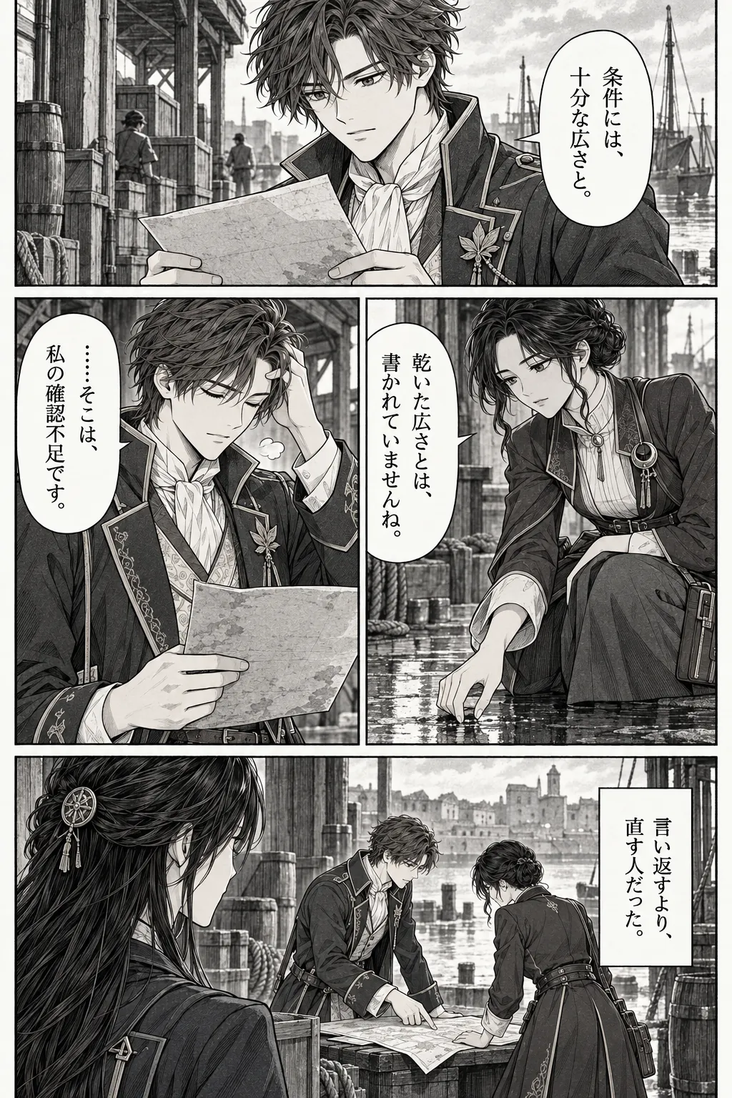 Unexpected encounter in another world, Chapter 4: Guests with Different Intentions. Japanese story page 9.