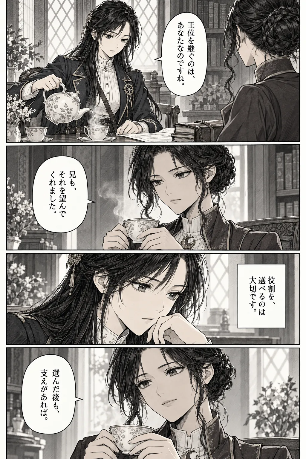 Unexpected encounter in another world, Chapter 4: Guests with Different Intentions. Japanese story page 12.