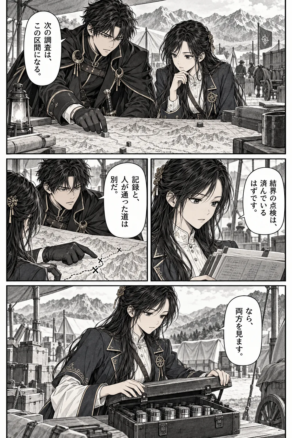 Unexpected encounter in another world, Chapter 4: Guests with Different Intentions. Japanese story page 13.