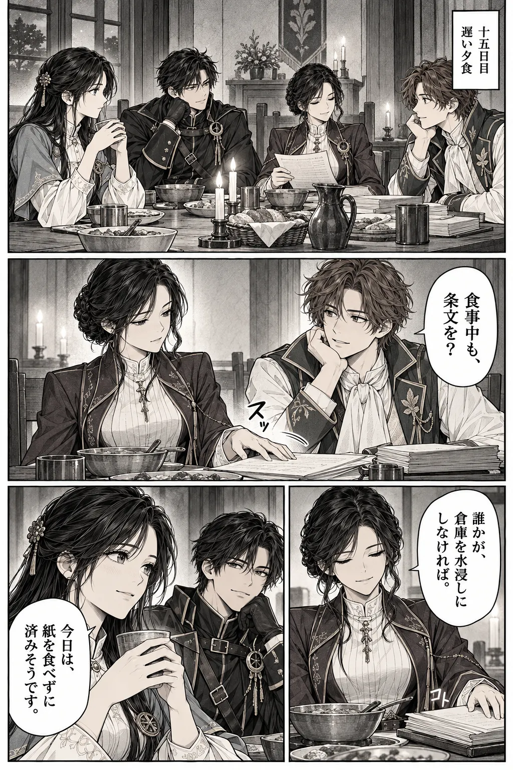 Unexpected encounter in another world, Chapter 4: Guests with Different Intentions. Japanese story page 15.