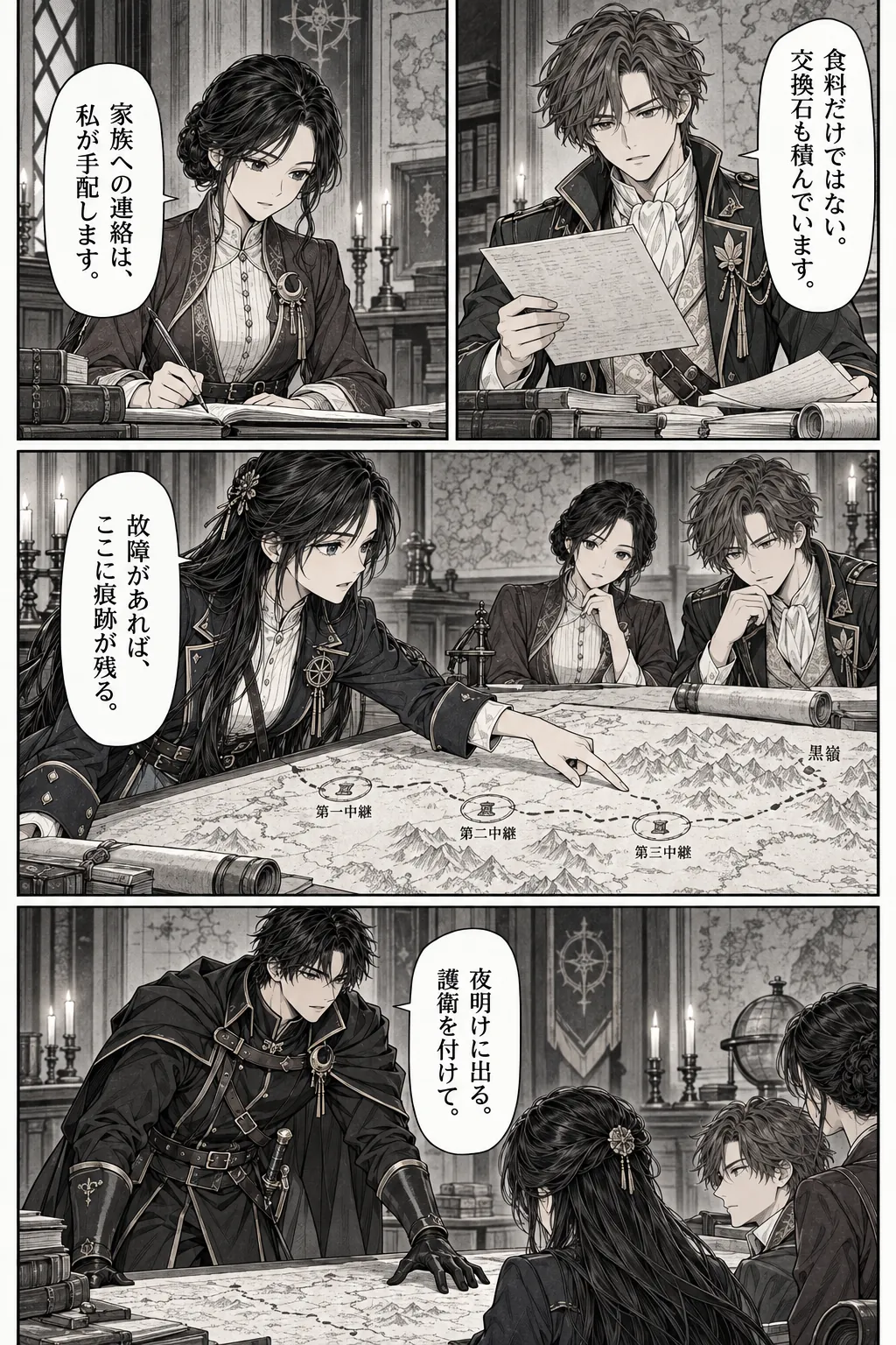Unexpected encounter in another world, Chapter 4: Guests with Different Intentions. Japanese story page 18.