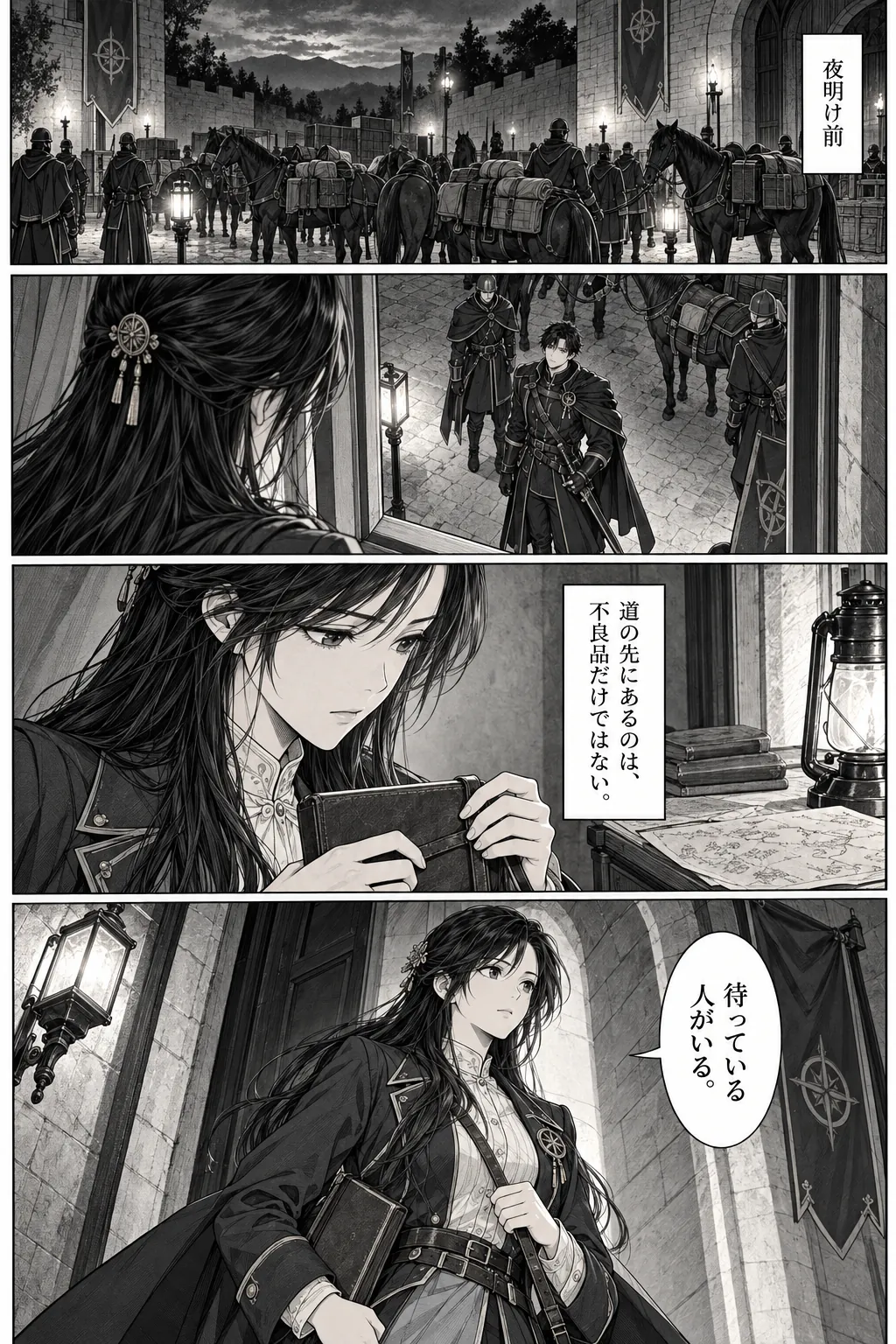 Unexpected encounter in another world, Chapter 4: Guests with Different Intentions. Japanese story page 20.