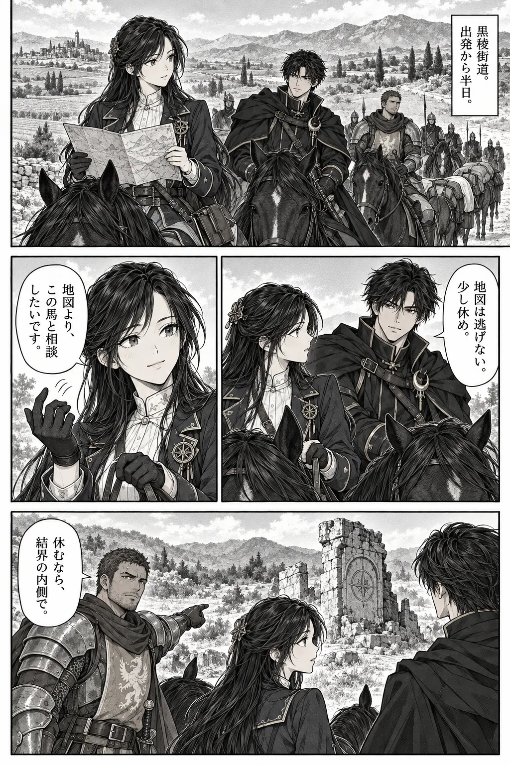 Unexpected encounter in another world, Chapter 5: The Road of Broken Wards. Japanese story page 1.