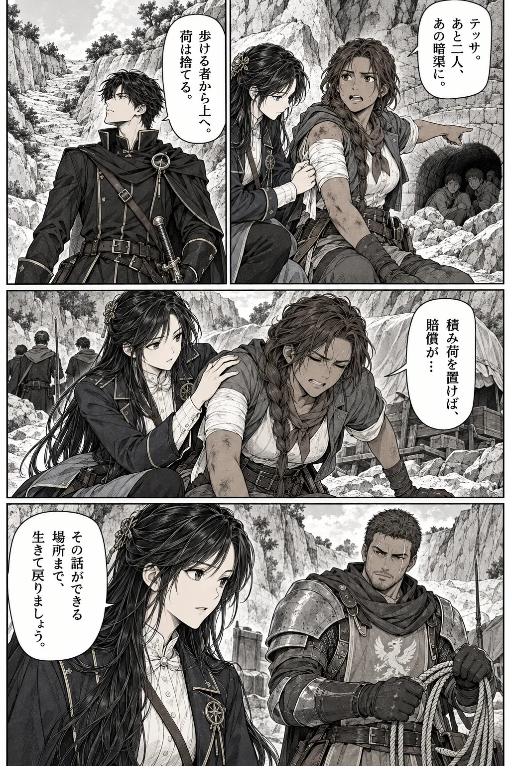 Unexpected encounter in another world, Chapter 5: The Road of Broken Wards. Japanese story page 6.