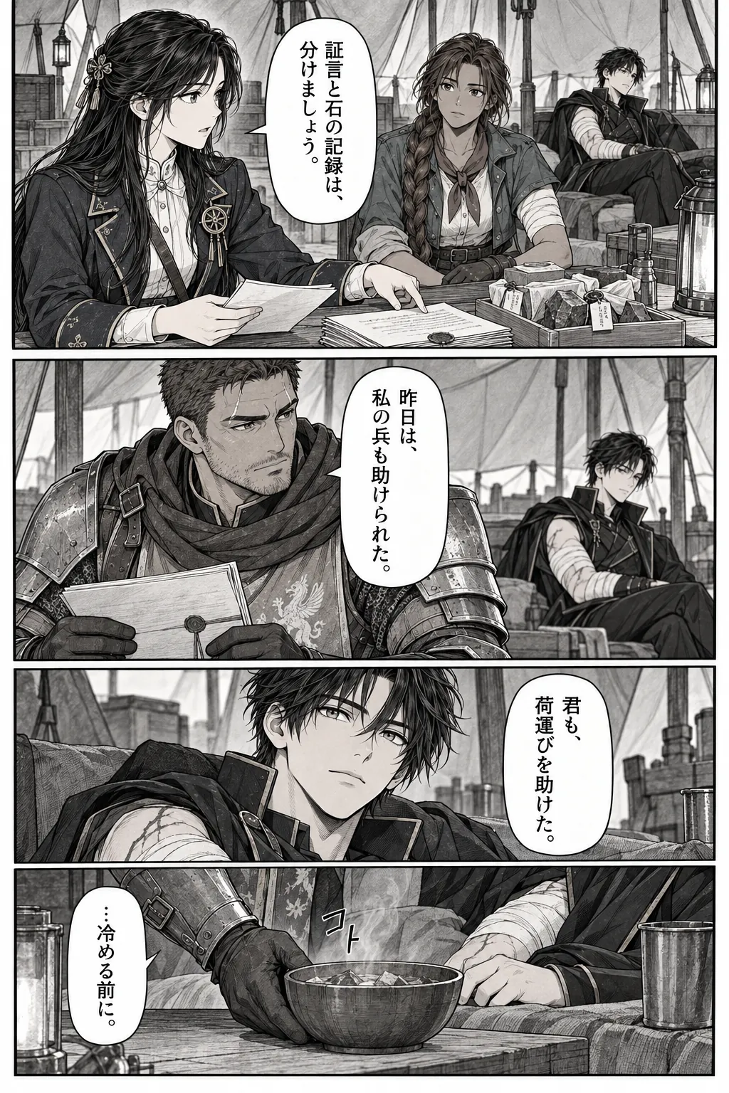 Unexpected encounter in another world, Chapter 5: The Road of Broken Wards. Japanese story page 16.