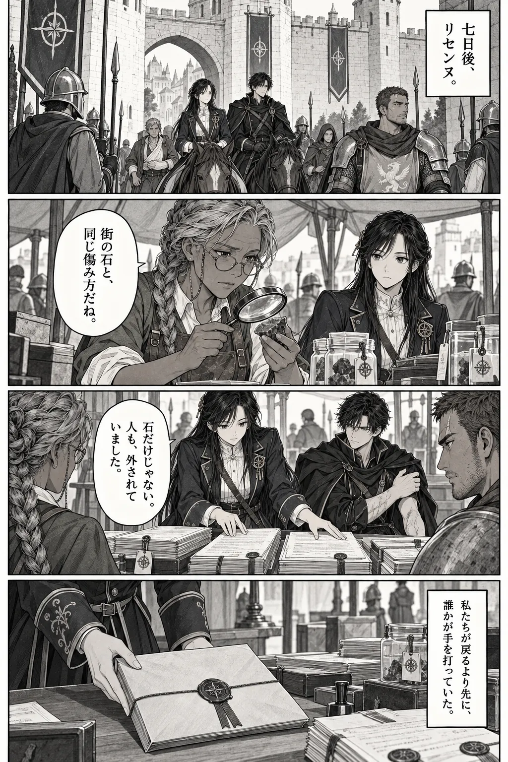 Unexpected encounter in another world, Chapter 5: The Road of Broken Wards. Japanese story page 20.