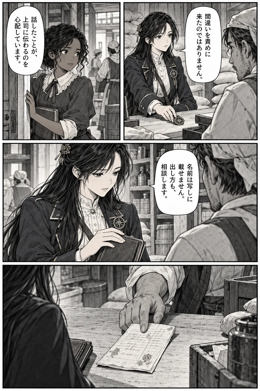 Unexpected encounter in another world, Chapter 6: What the Records Omit. Japanese story page 2.