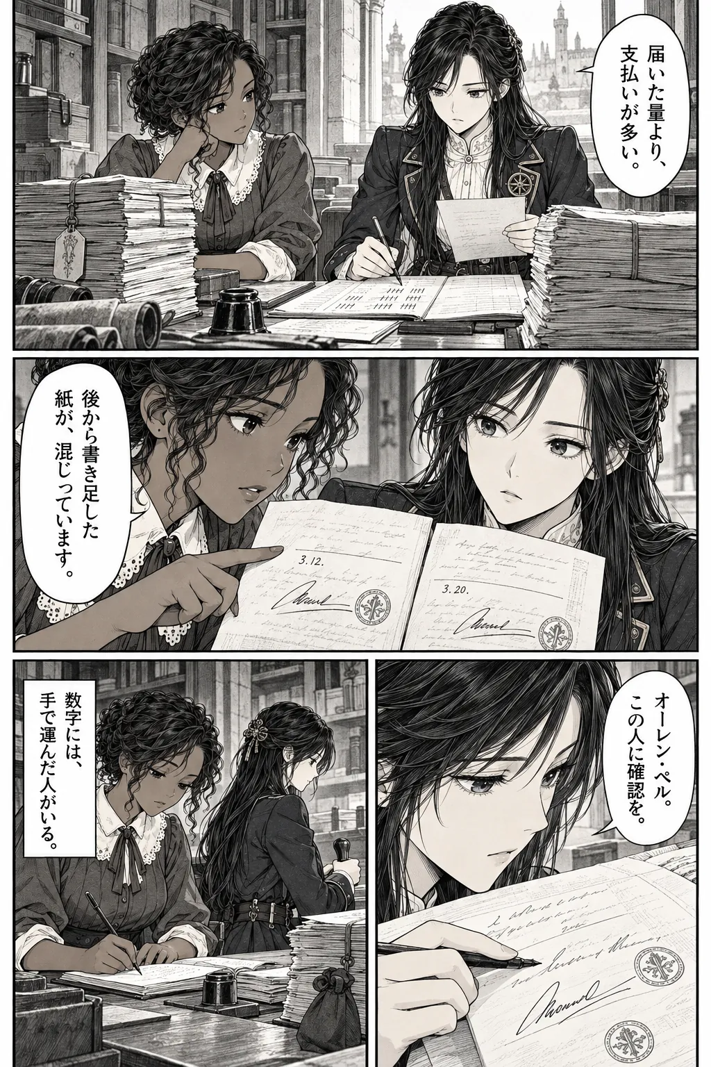 Unexpected encounter in another world, Chapter 6: What the Records Omit. Japanese story page 3.