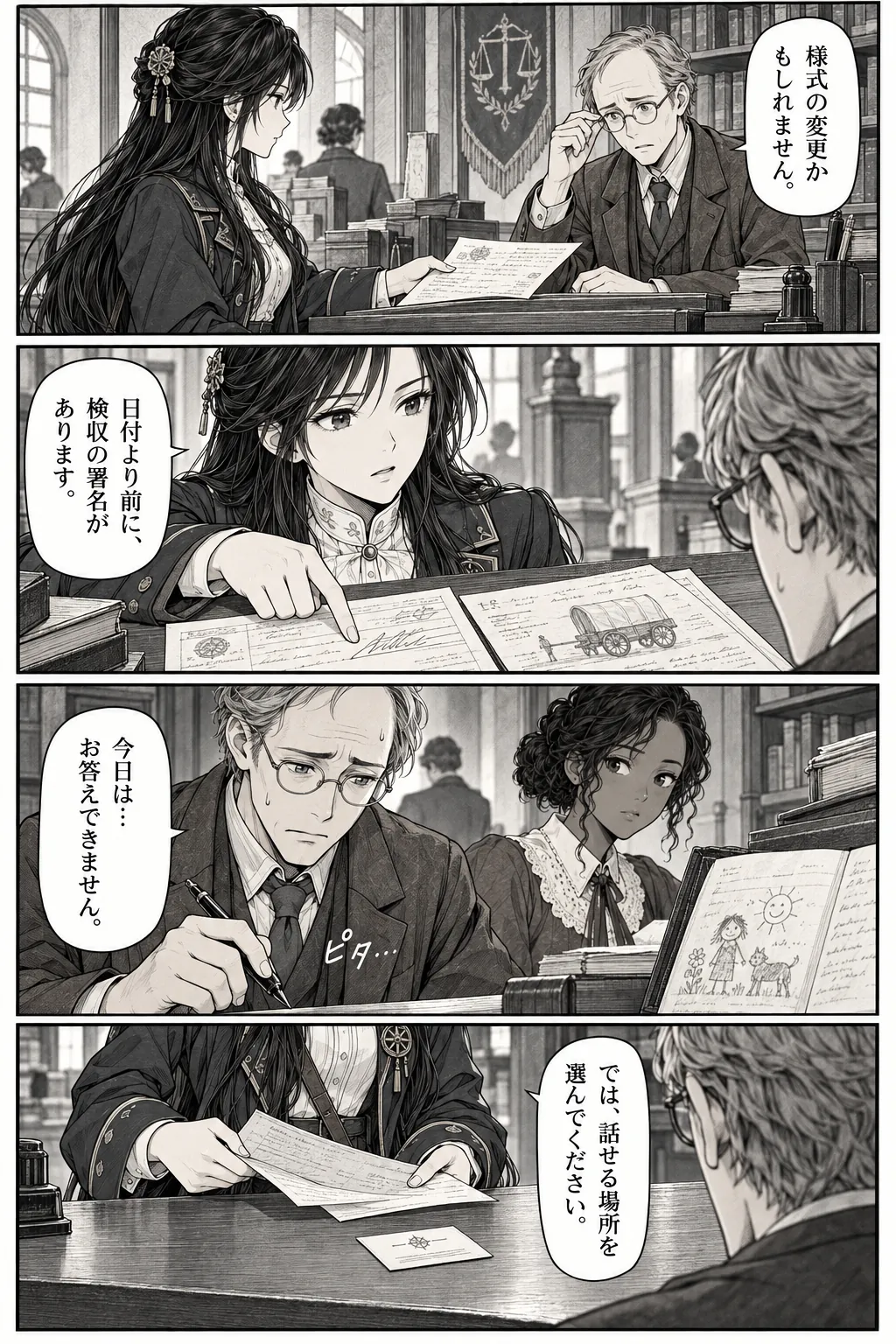 Unexpected encounter in another world, Chapter 6: What the Records Omit. Japanese story page 4.