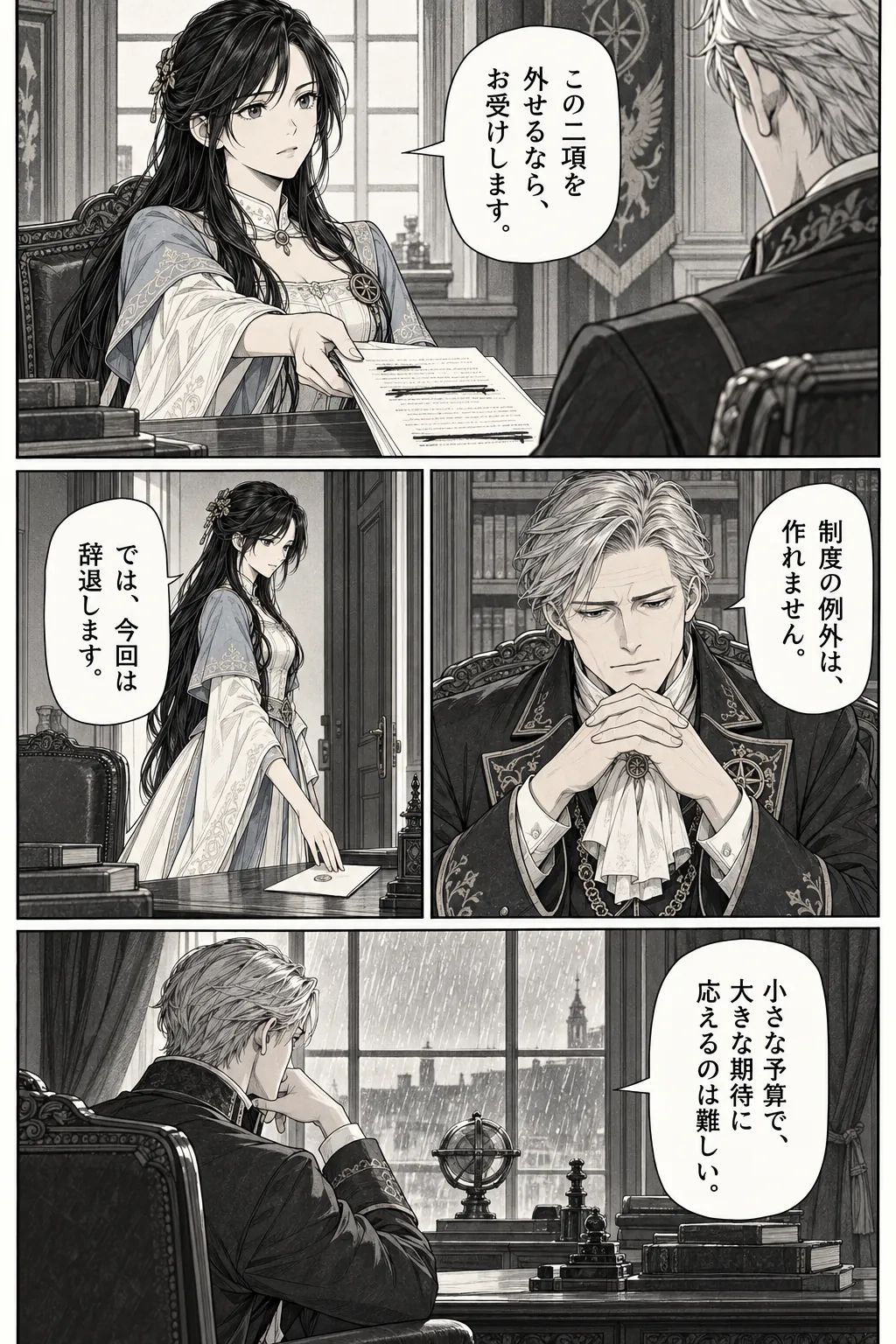 Unexpected encounter in another world, Chapter 7: A World We Both Lost. Japanese story page 1.