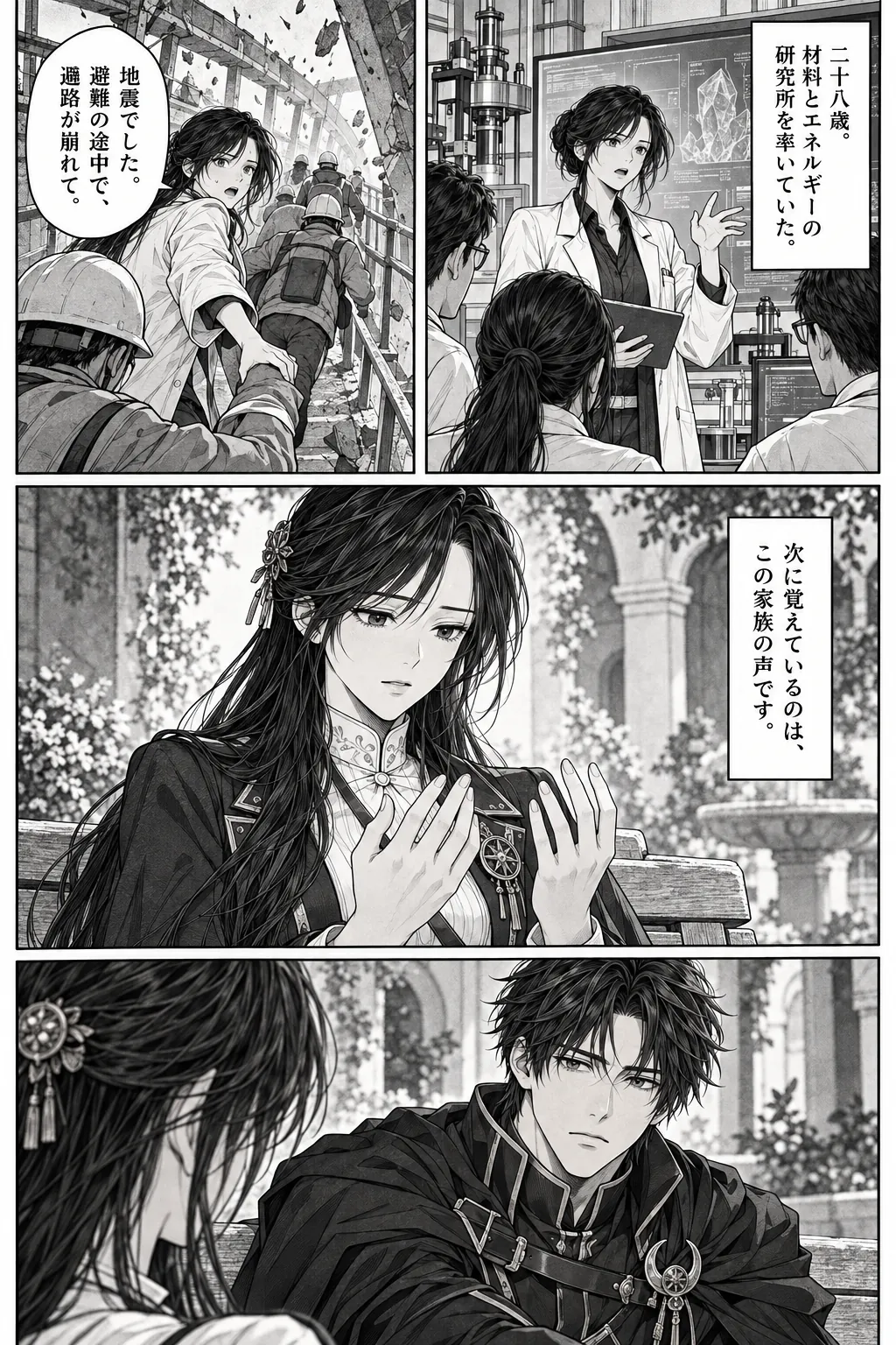Unexpected encounter in another world, Chapter 7: A World We Both Lost. Japanese story page 6.