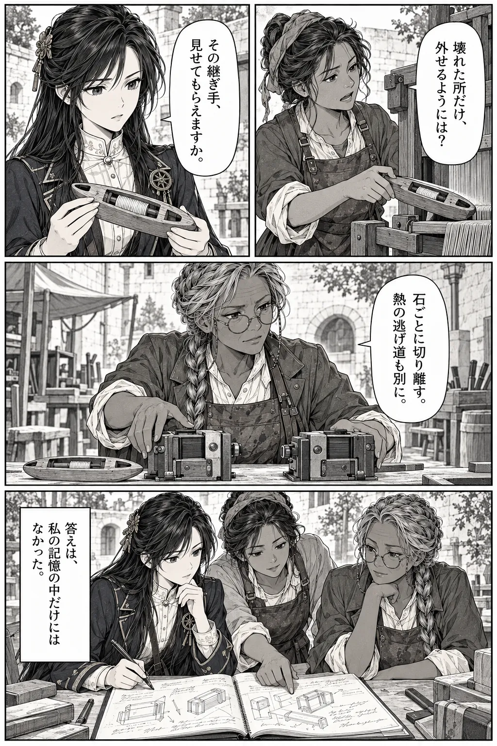 Unexpected encounter in another world, Chapter 9: Without the Palace. Japanese story page 6.