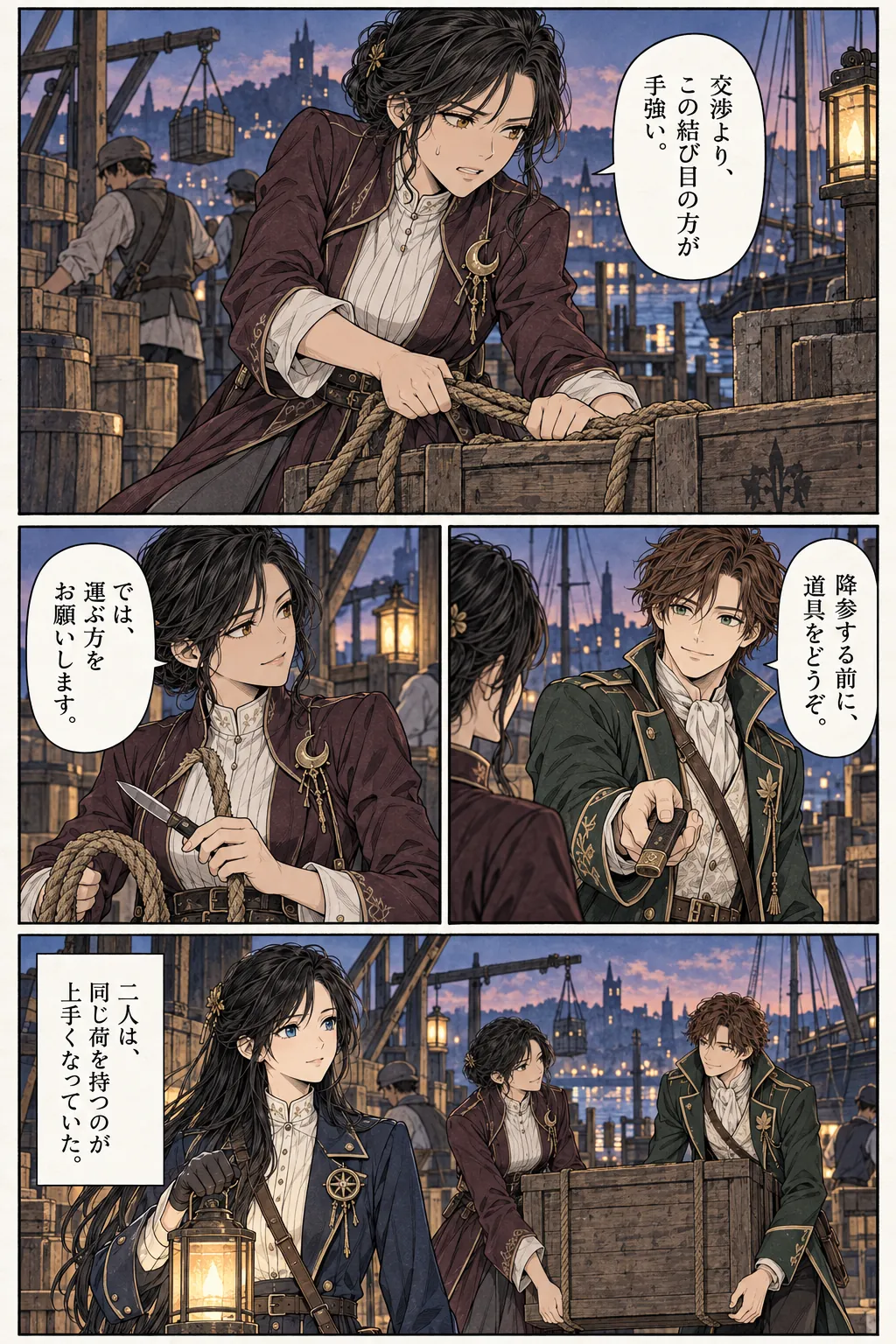 Unexpected encounter in another world, Chapter 9: Without the Palace. Japanese story page 9.