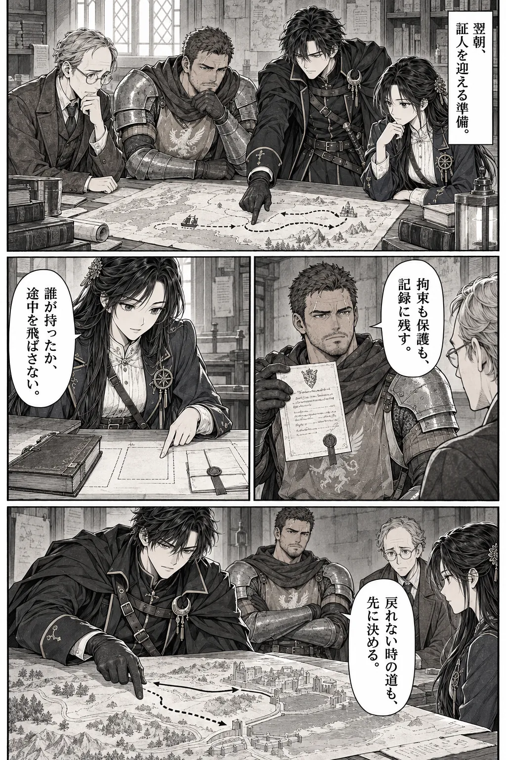 Unexpected encounter in another world, Chapter 10: The Witness and the Ledger. Japanese story page 1.