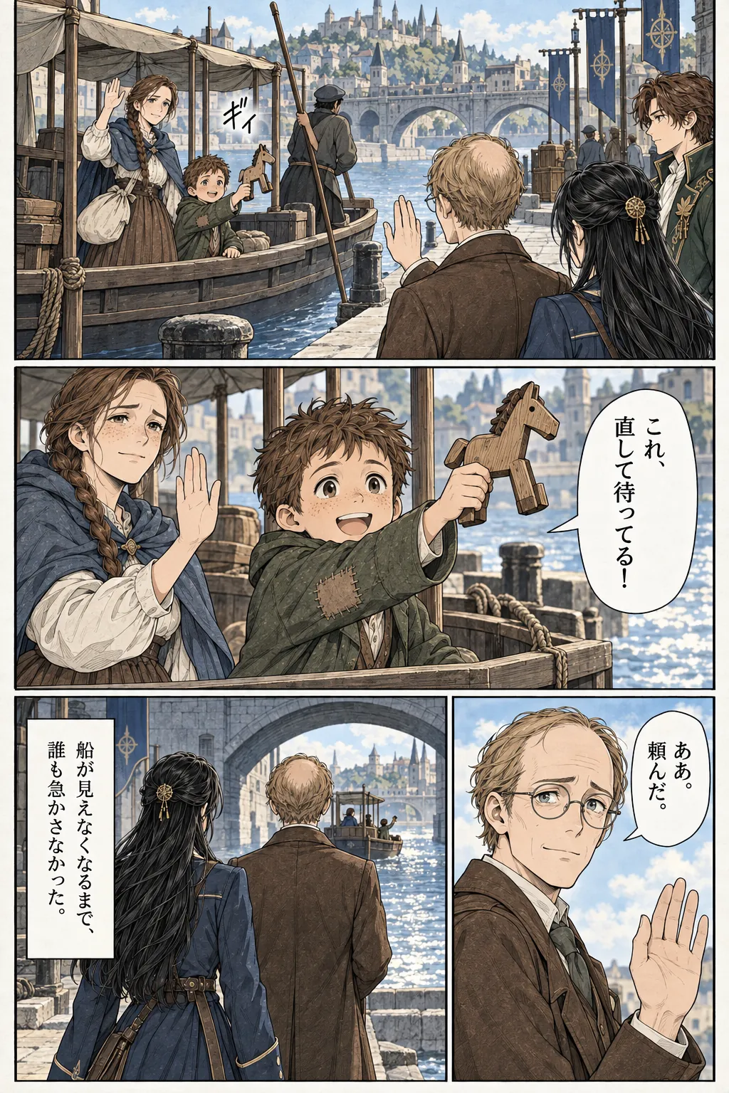 Unexpected encounter in another world, Chapter 10: The Witness and the Ledger. Japanese story page 4.