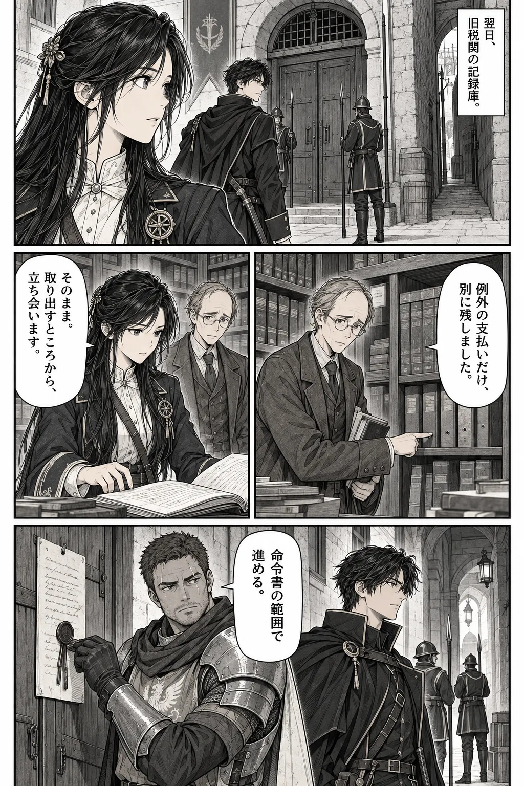 Unexpected encounter in another world, Chapter 10: The Witness and the Ledger. Japanese story page 5.