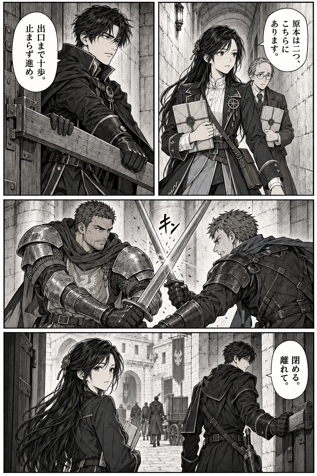 Unexpected encounter in another world, Chapter 10: The Witness and the Ledger. Japanese story page 8.