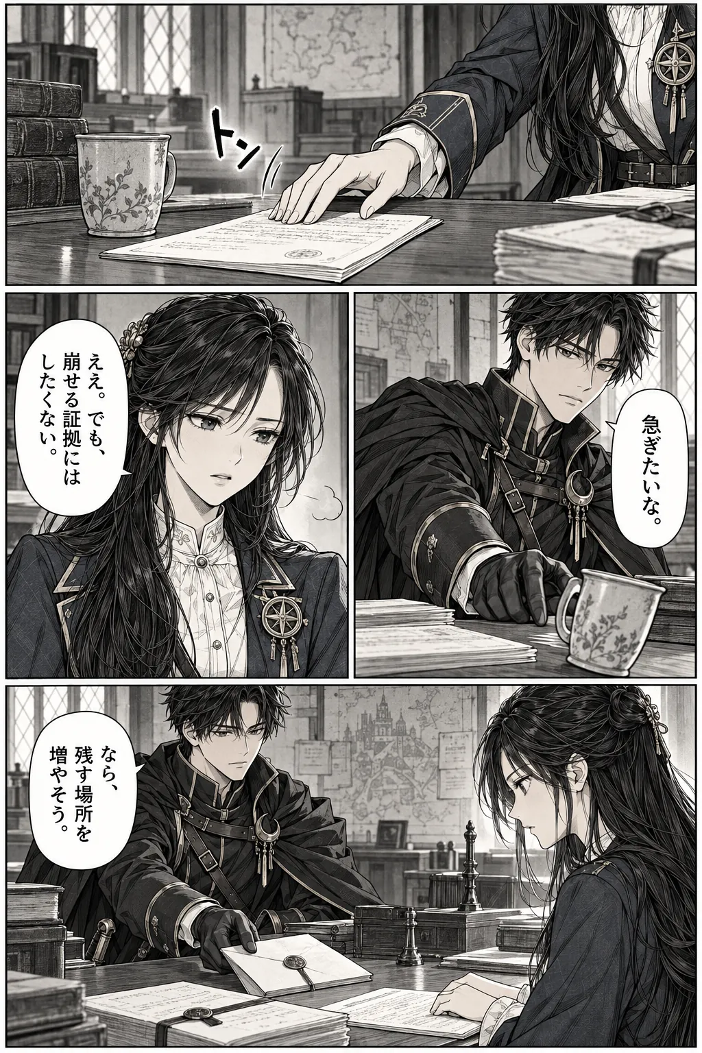 Unexpected encounter in another world, Chapter 10: The Witness and the Ledger. Japanese story page 13.