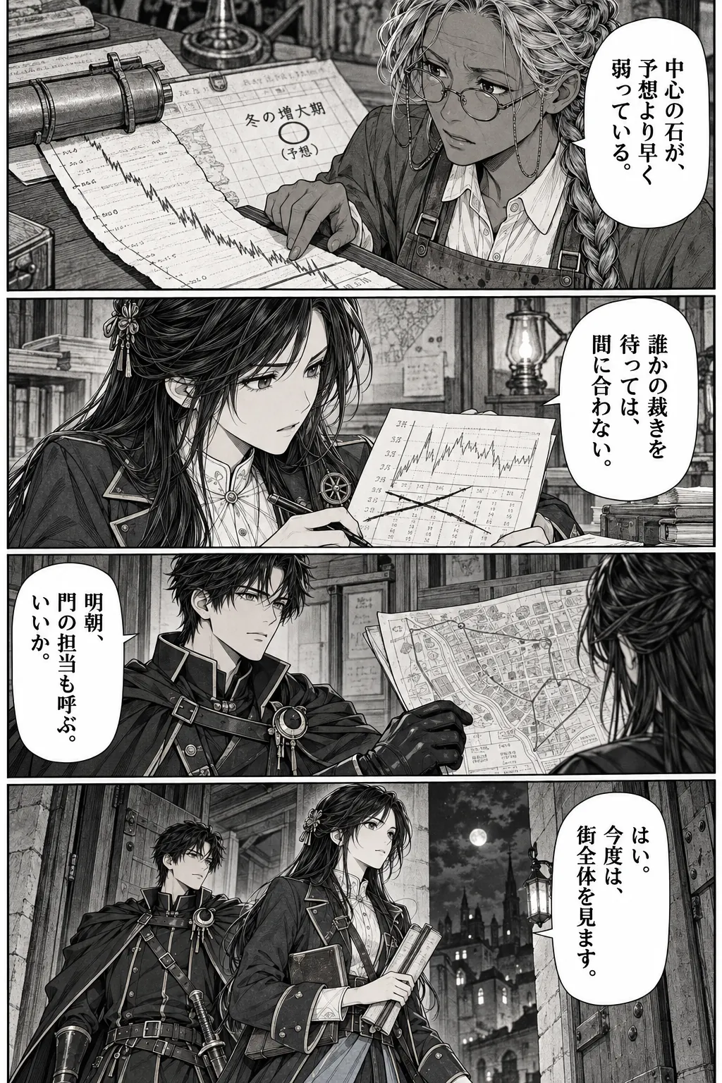 Unexpected encounter in another world, Chapter 10: The Witness and the Ledger. Japanese story page 20.