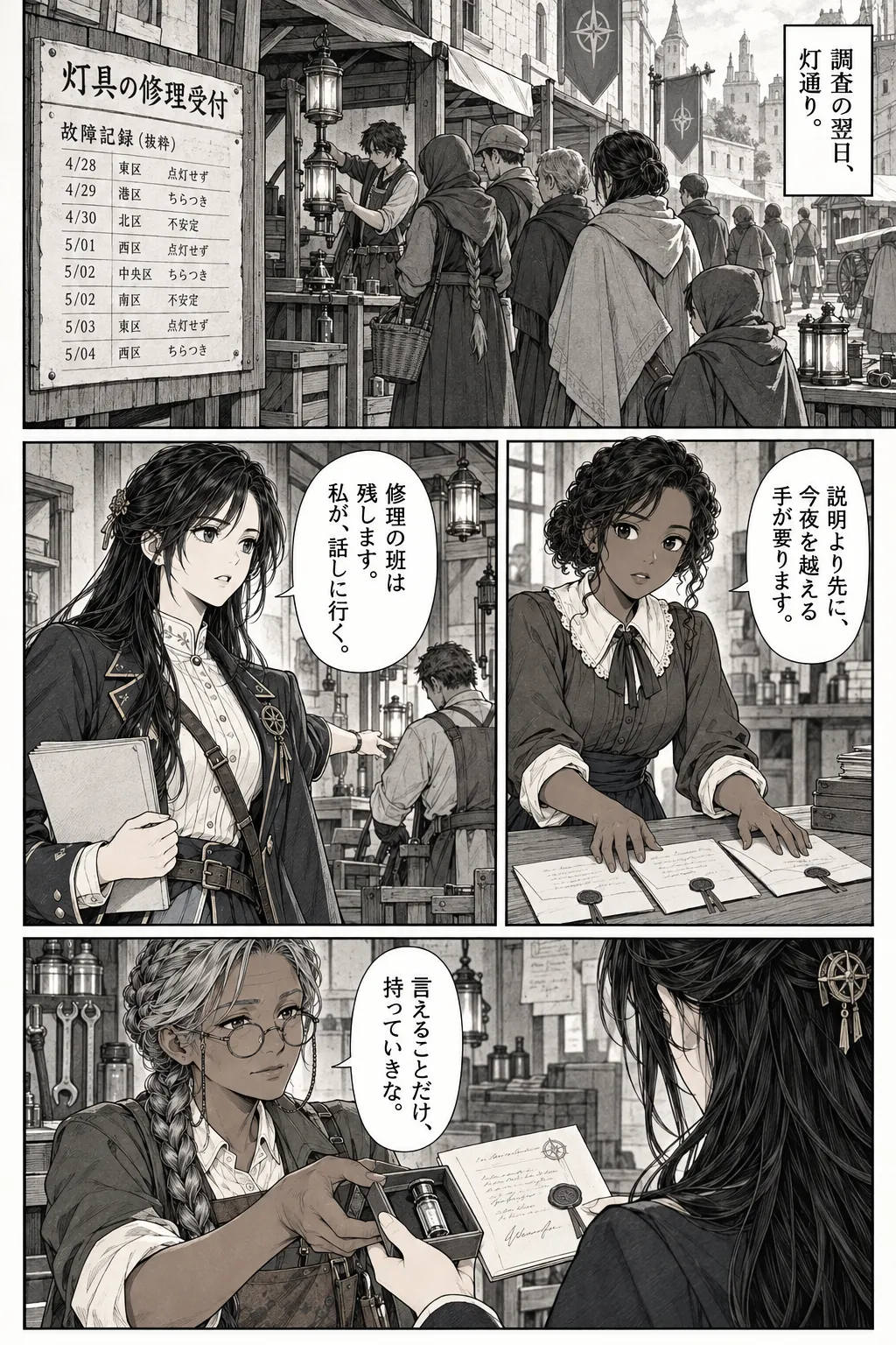 Unexpected encounter in another world, Chapter 11: A Kingdom Looking for an Enemy. Japanese story page 1.