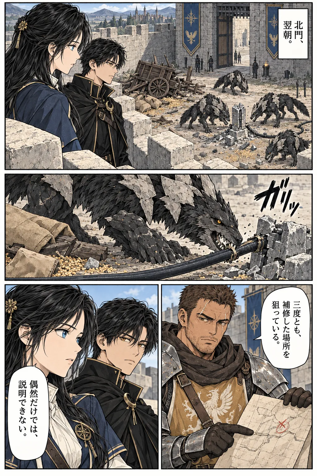 Unexpected encounter in another world, Chapter 11: A Kingdom Looking for an Enemy. Japanese story page 11.