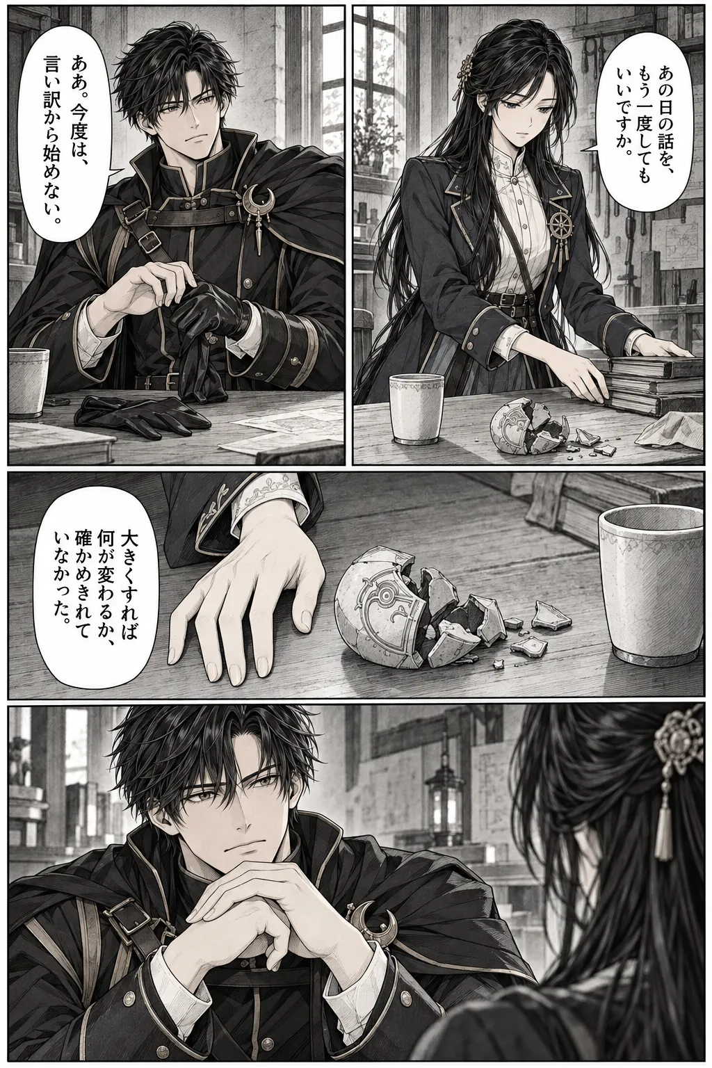 Unexpected encounter in another world, Chapter 12: Terms of Trust. Japanese story page 6.