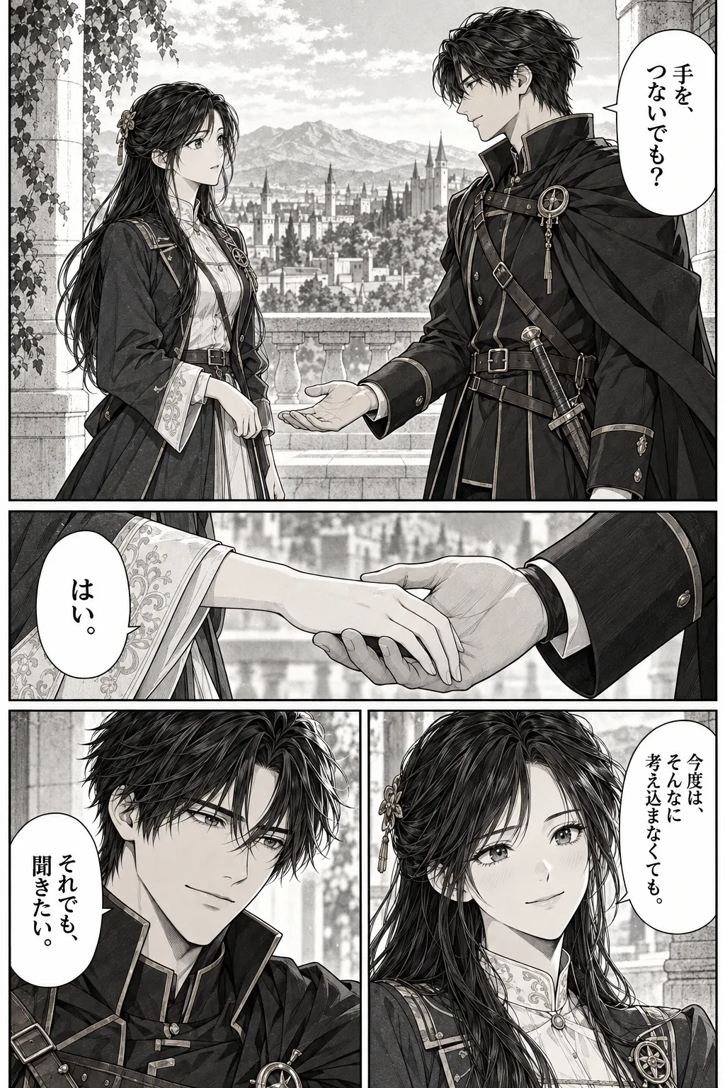 Unexpected encounter in another world, Chapter 12: Terms of Trust. Japanese story page 12.
