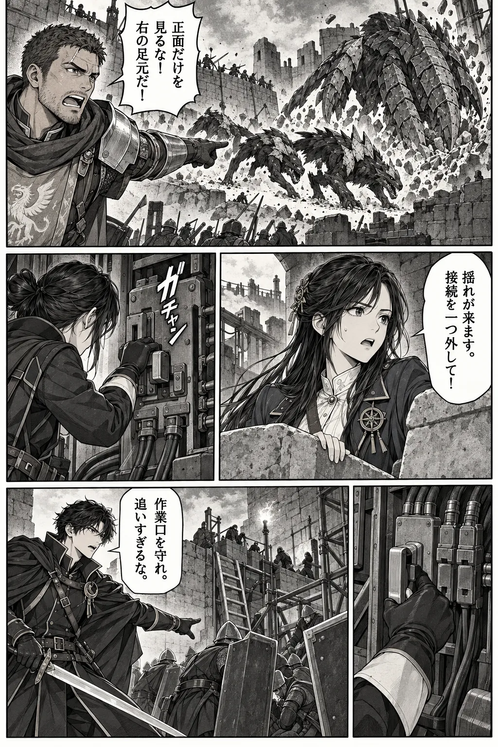 Unexpected encounter in another world, Chapter 14: The Night of the Breach. Japanese story page 3.
