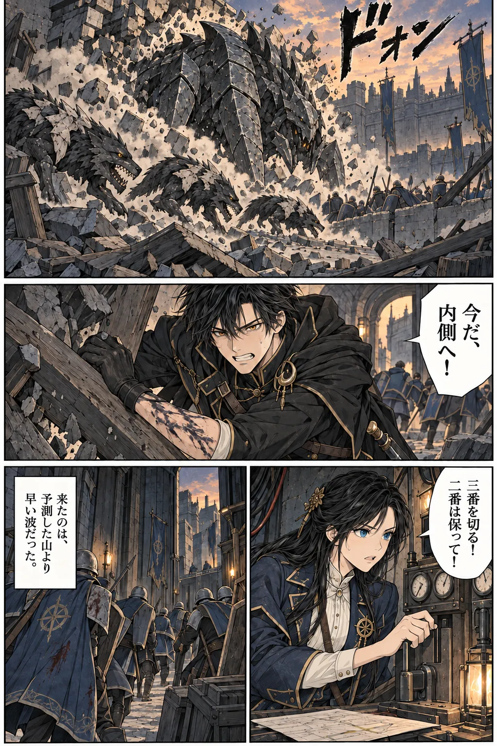 Unexpected encounter in another world, Chapter 14: The Night of the Breach. Japanese story page 4.