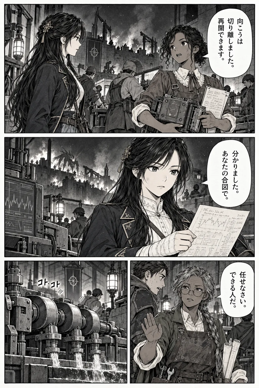 Unexpected encounter in another world, Chapter 14: The Night of the Breach. Japanese story page 11.