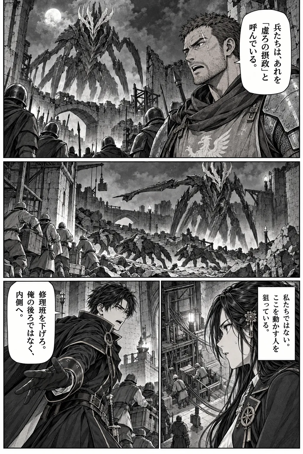 Unexpected encounter in another world, Chapter 14: The Night of the Breach. Japanese story page 16.