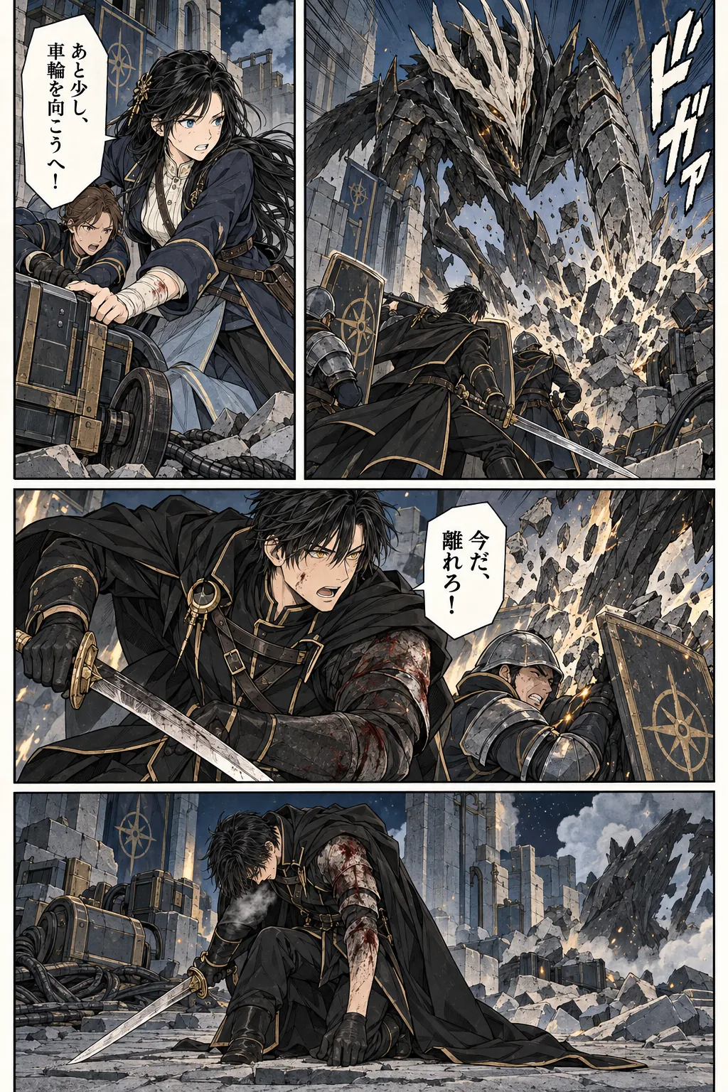 Unexpected encounter in another world, Chapter 14: The Night of the Breach. Japanese story page 18.