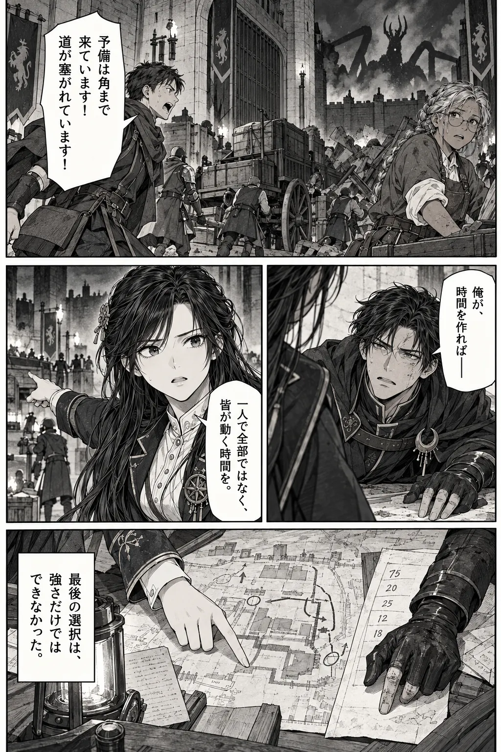 Unexpected encounter in another world, Chapter 14: The Night of the Breach. Japanese story page 20.
